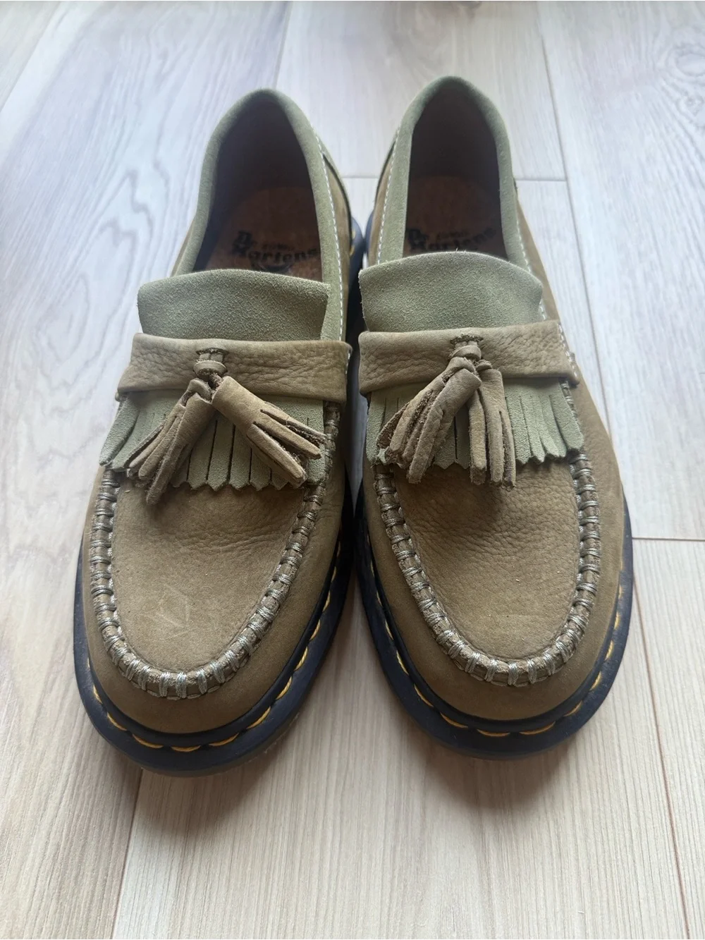 Dr. Martens Adrian Muted Olive Loafers - Picture 7 of 8